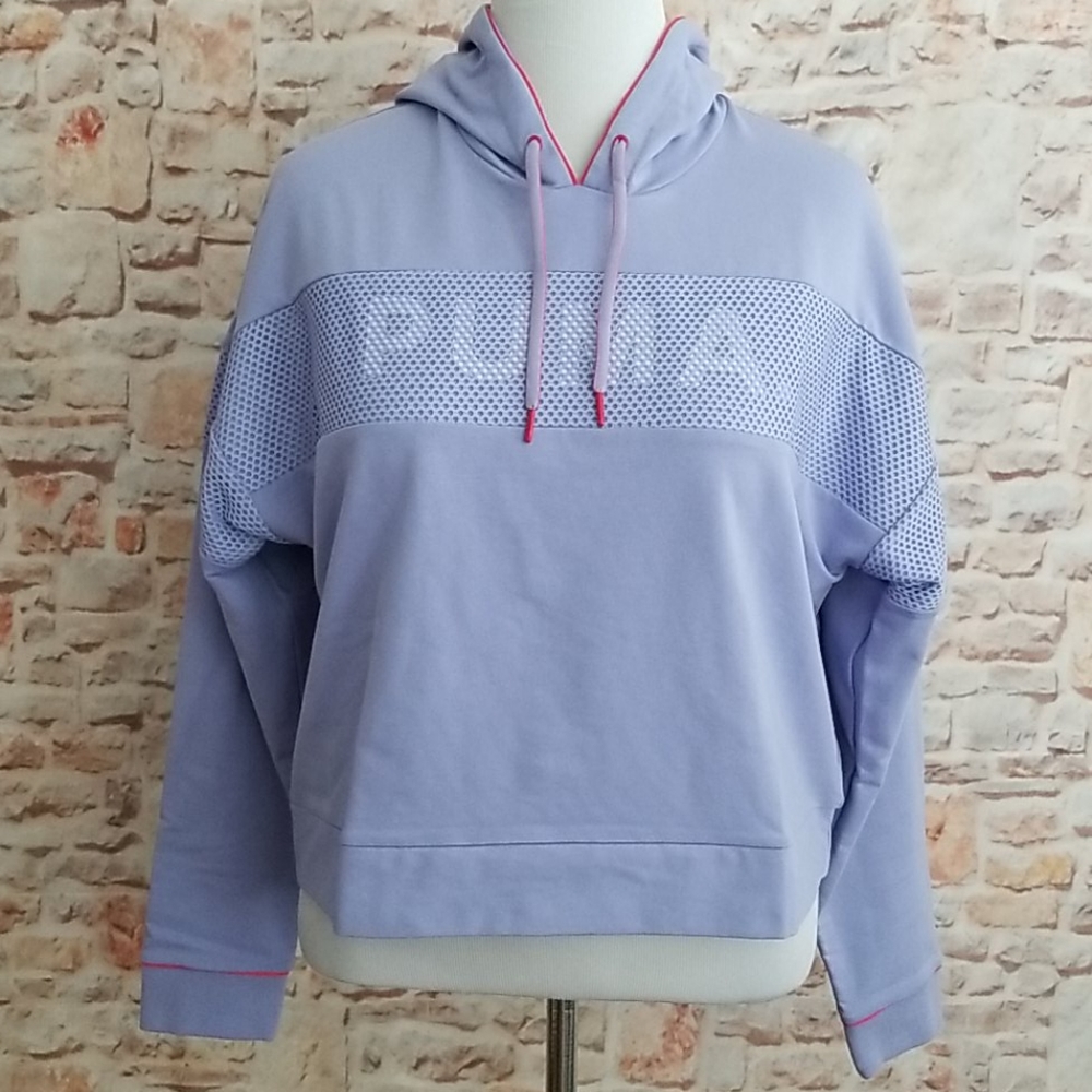 New PUMA Mesh Panels Drawstring Hoodie
